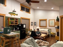 At night after we checked in.