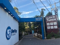 Entrance to strip of Hotels. Roca is not far off.