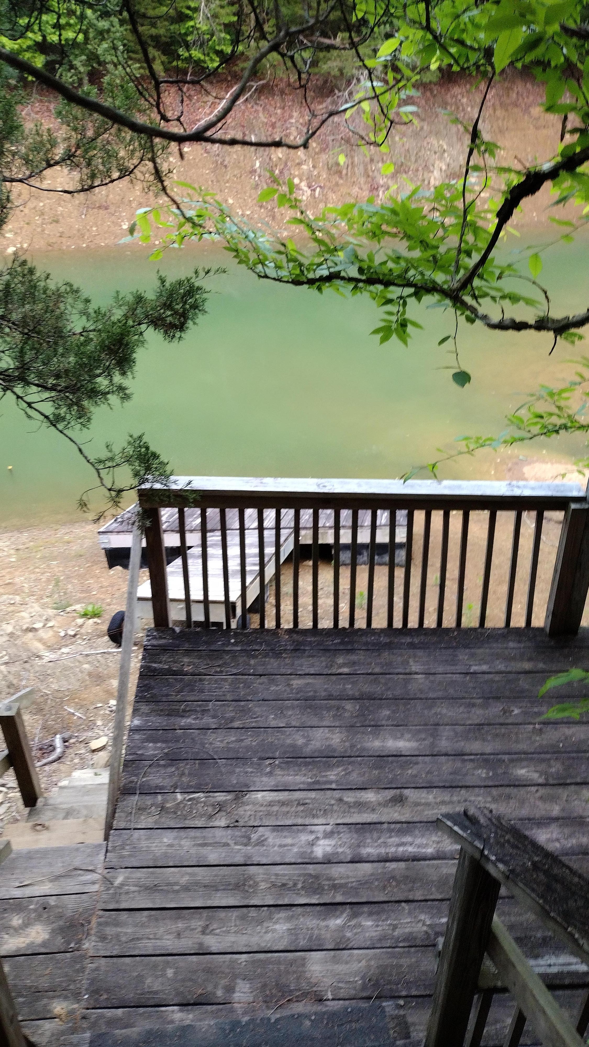 The host advertises fishing off the dock, I'm not sure how, doesn't look like the picture in their ad.