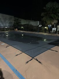 Pool not in season but it’s a ugly mess, should be somewhere to sit.