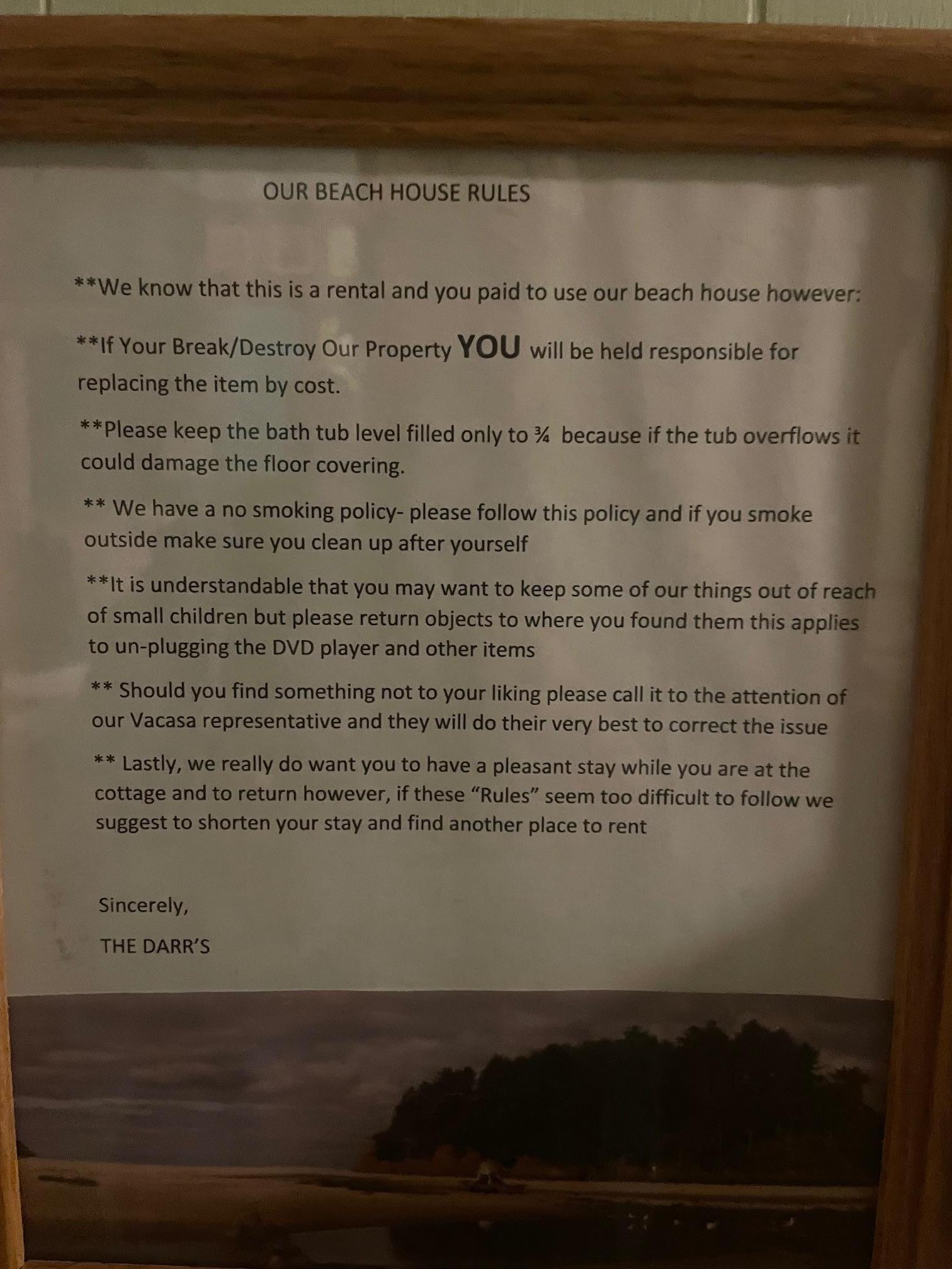 Rules sign