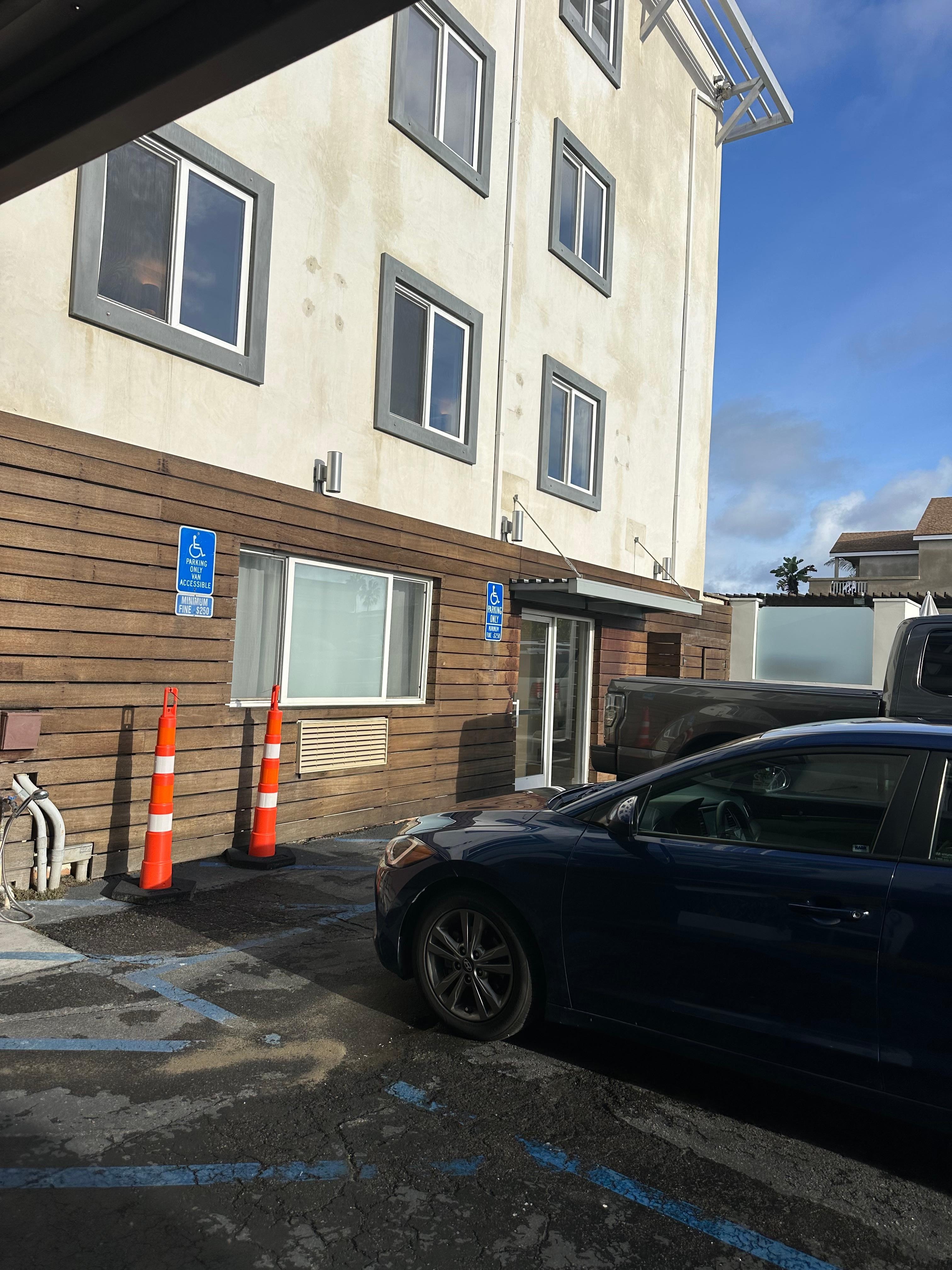 Employees car who decided he needs to park in 1 of the 2 handicap spaces.  Even though he is fully capable to walk. (He confirmed he has no disabilities) 