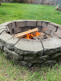 I enjoyed the backyard fire pit!