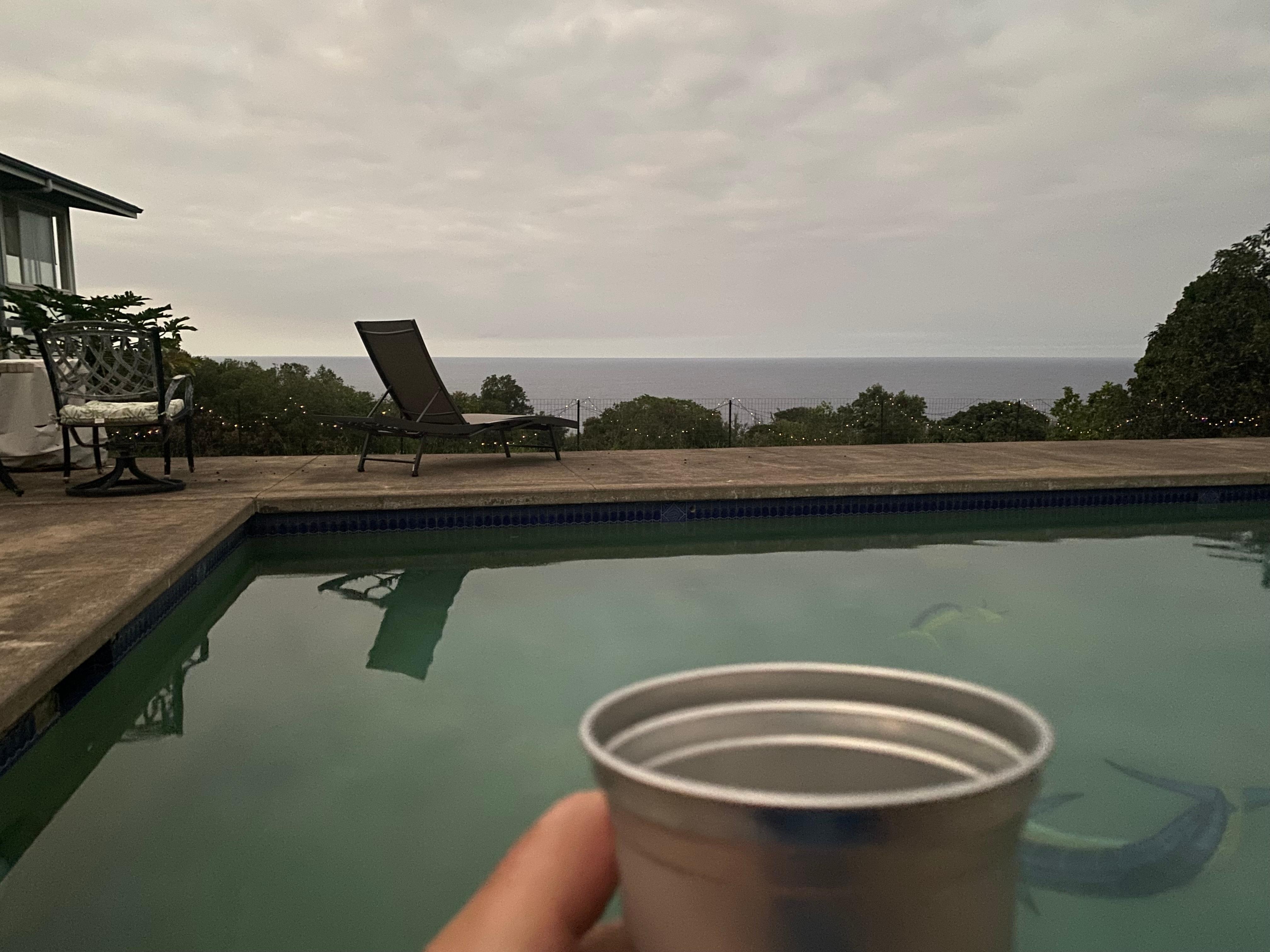 Evening cocktail at the pool