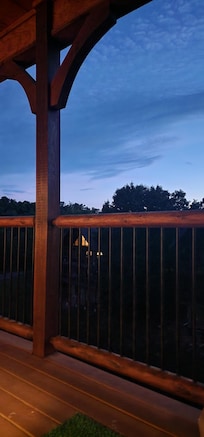 View from the balcony in the evening