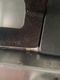 Food spot left on stove