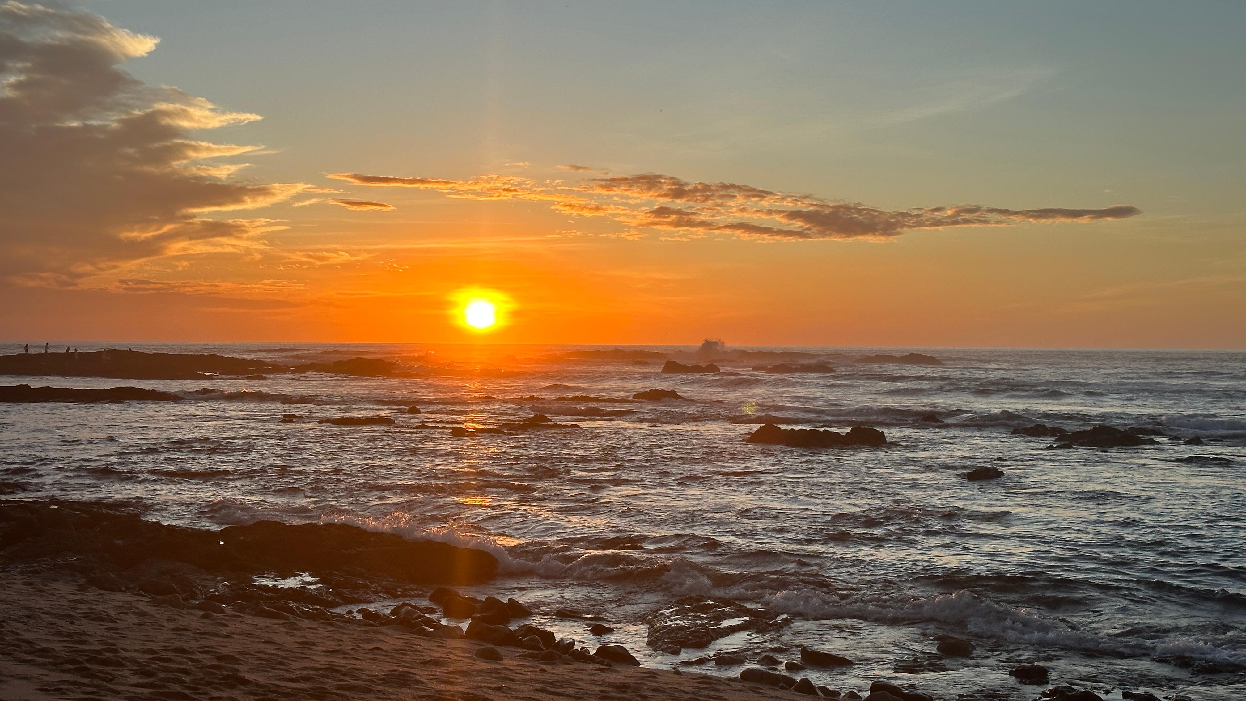 You’ll end up with dozens of sunset pics.  Straight out of the complex is the best.  