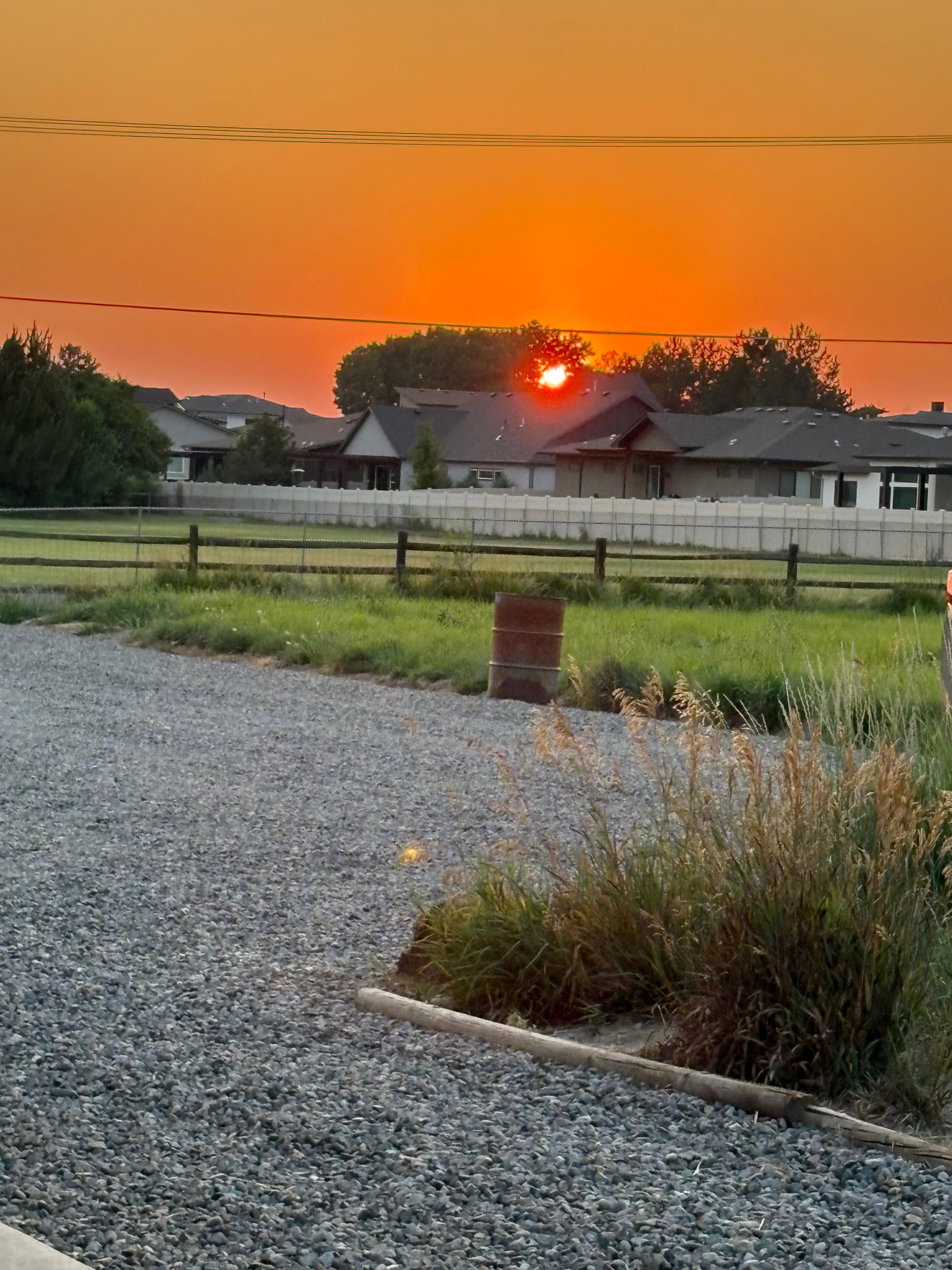 Sunset from the porch swing.