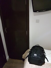 My ruck sack taking up most of the room on the 'bed'.