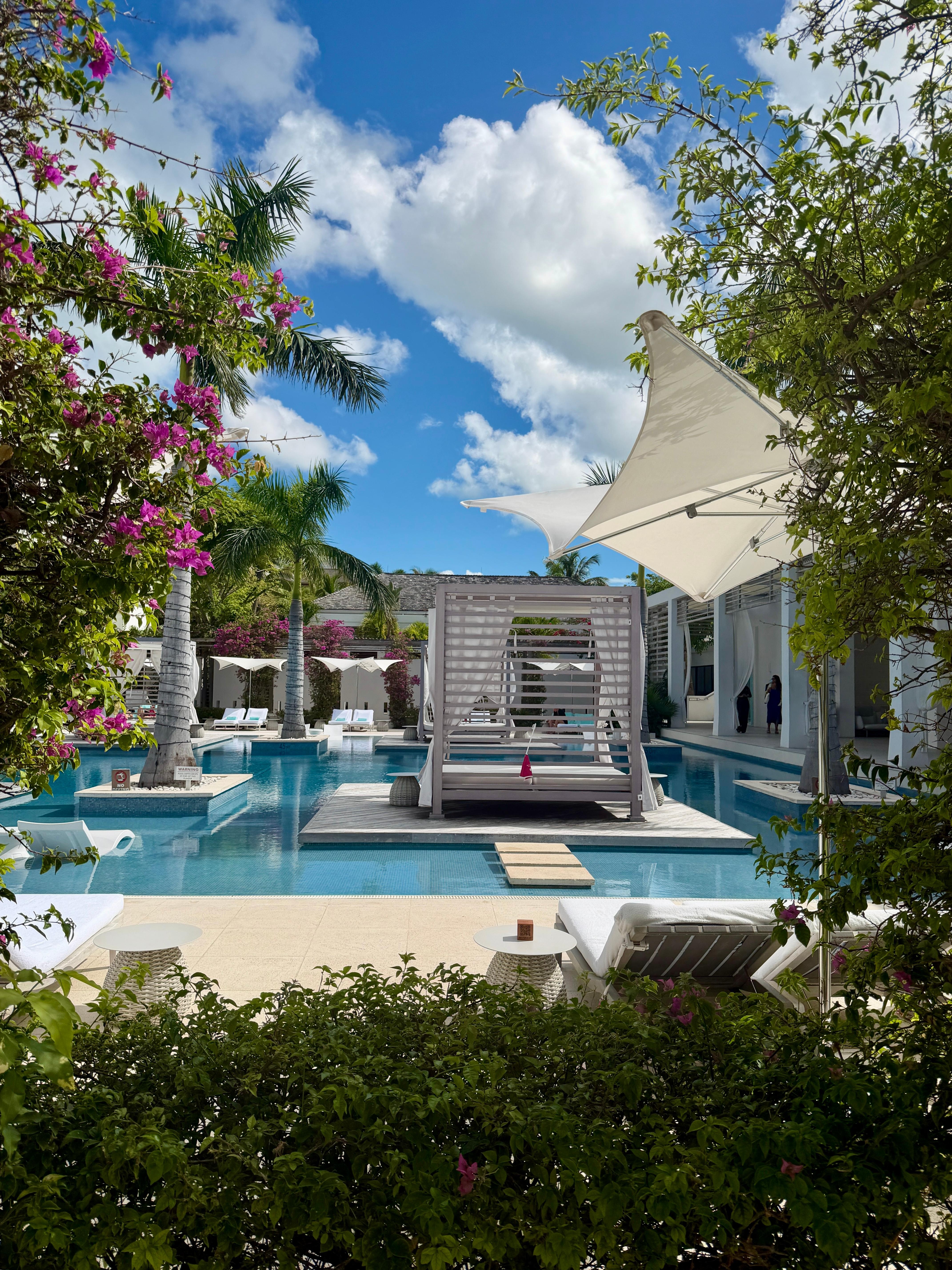 Poolside. Taken from Indigo Restaurant. Best breakfast on the Island. 