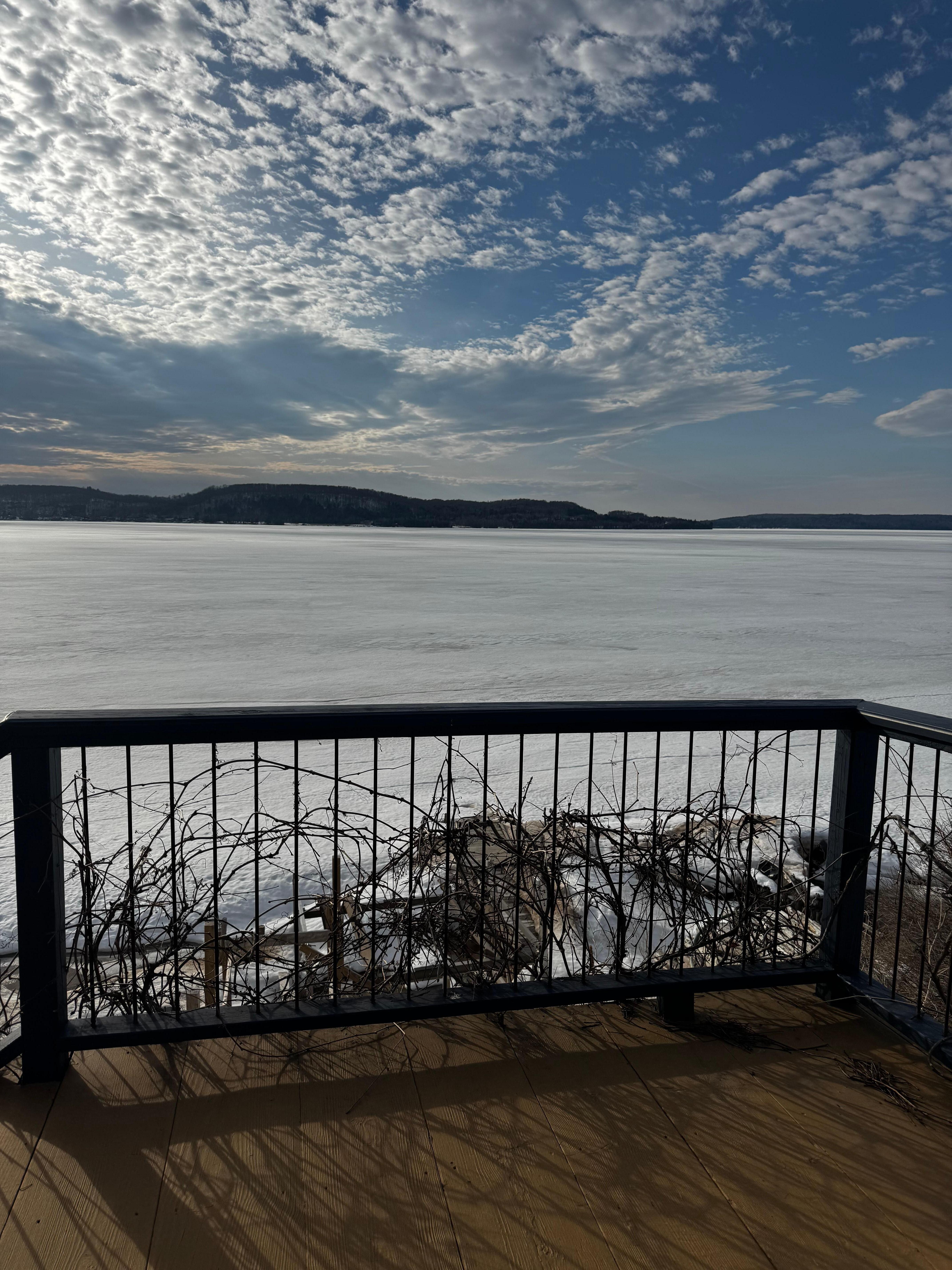 The balcony from the side of the guest house