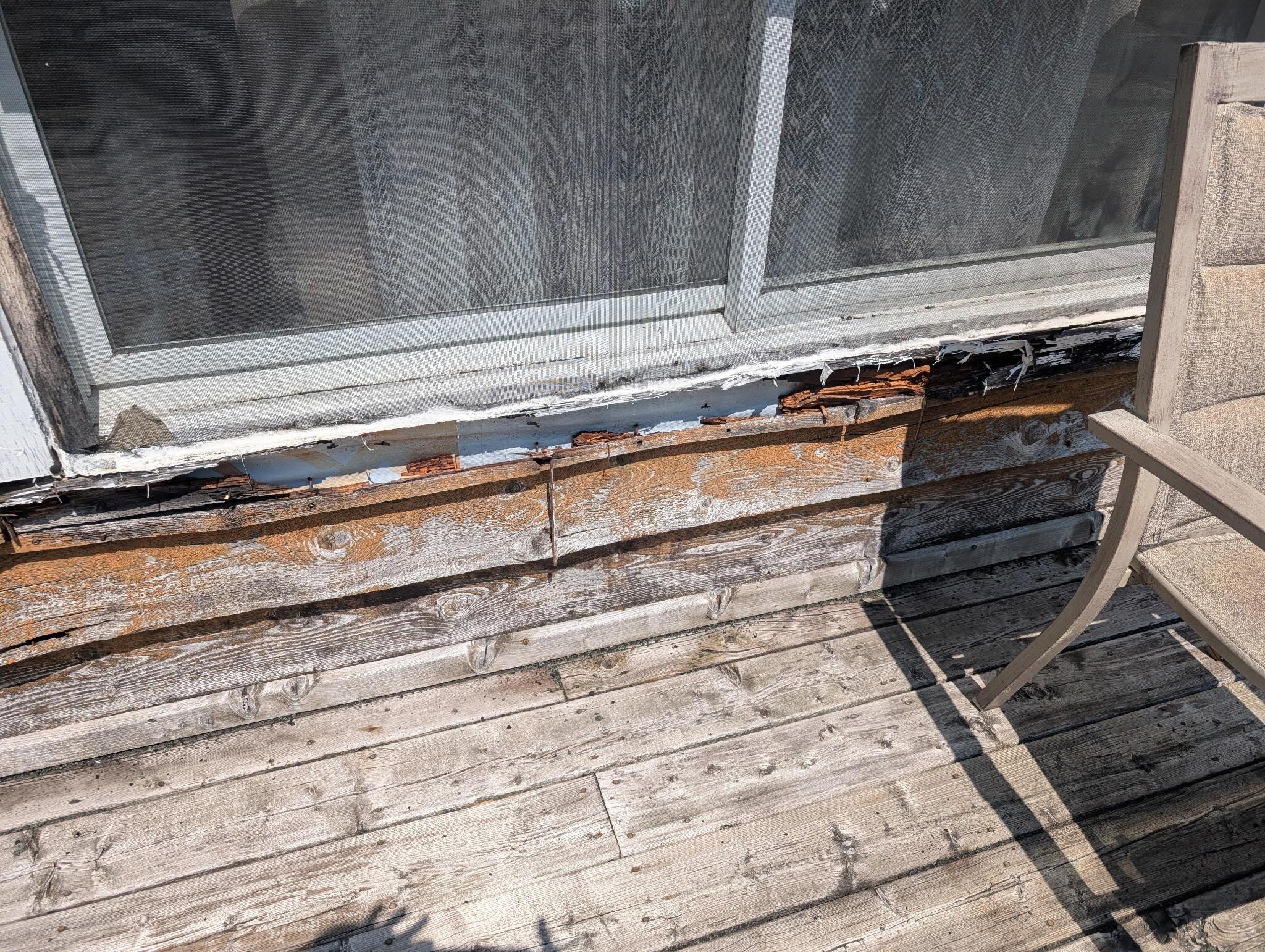 rotting window frame