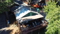 Ariel view, closer to cabin.