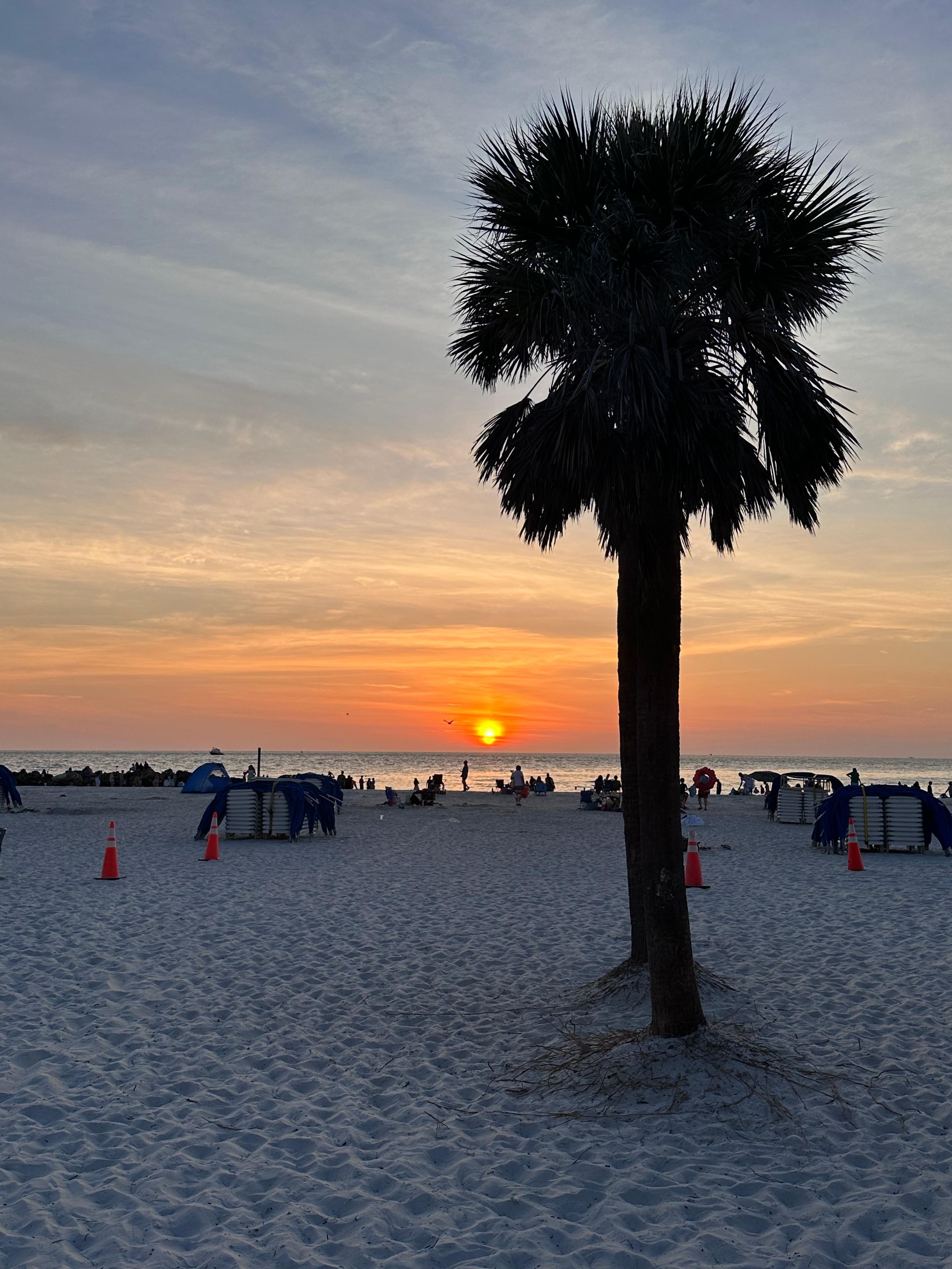 Sunset views, with less than five minute walk to beach