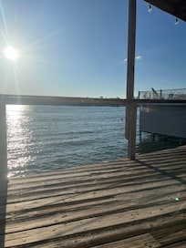 Sitting to enjoy coffee