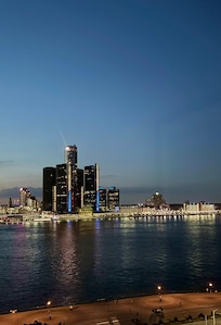 view from 11th floor hotel room - nighttime