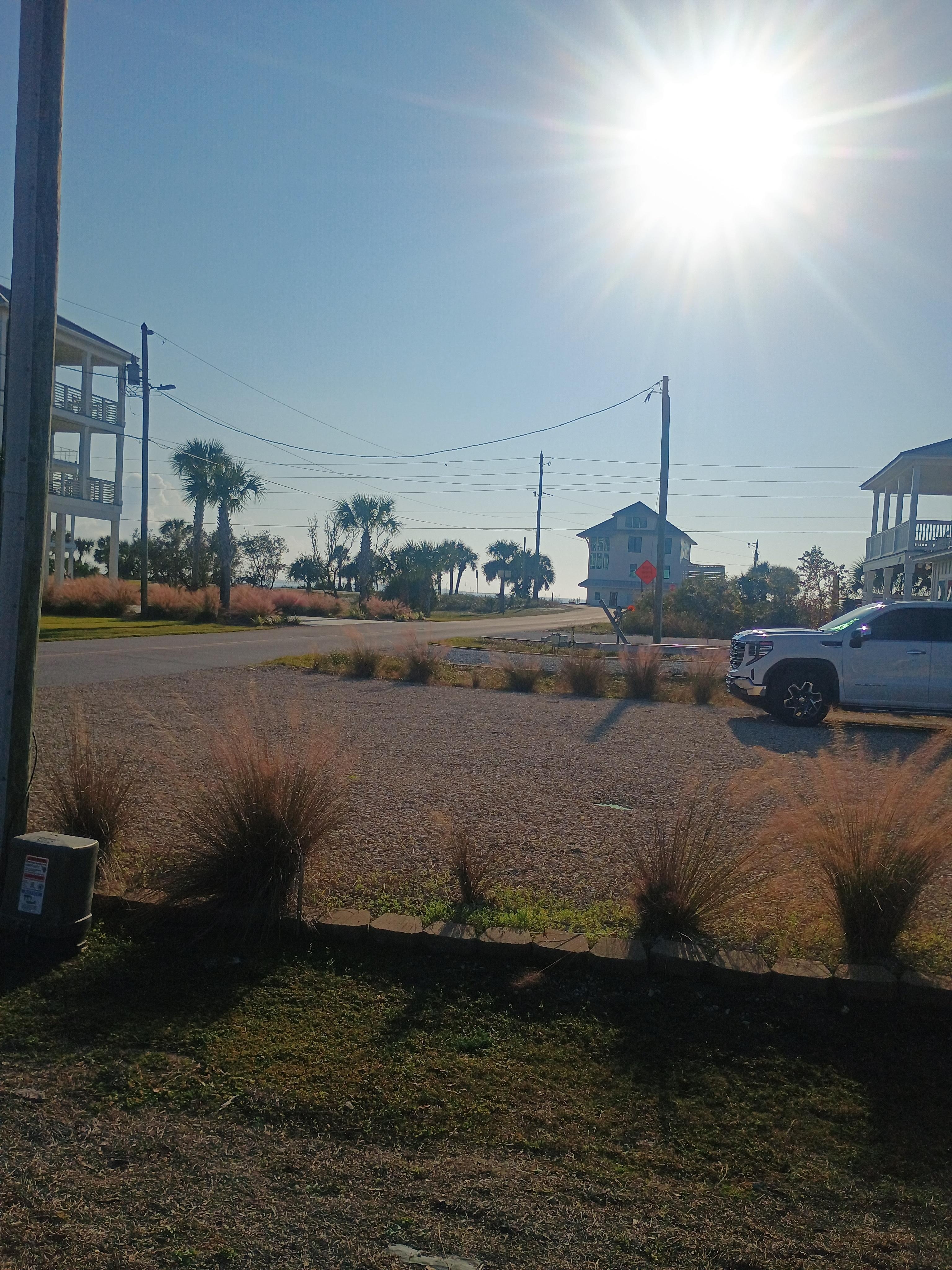 Looking towards the beach