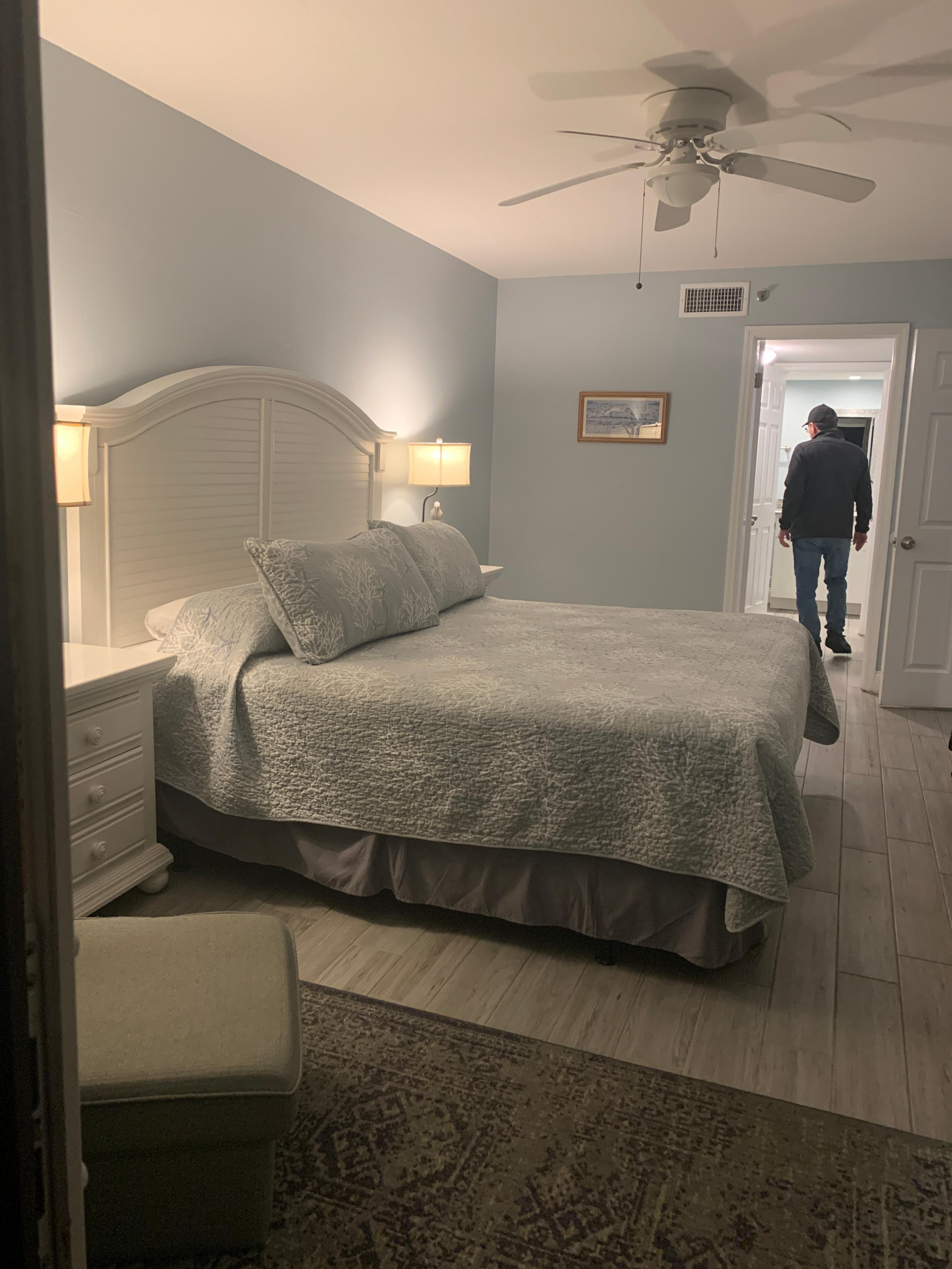 Master has a large closet with a door plus 3/4 bath. 