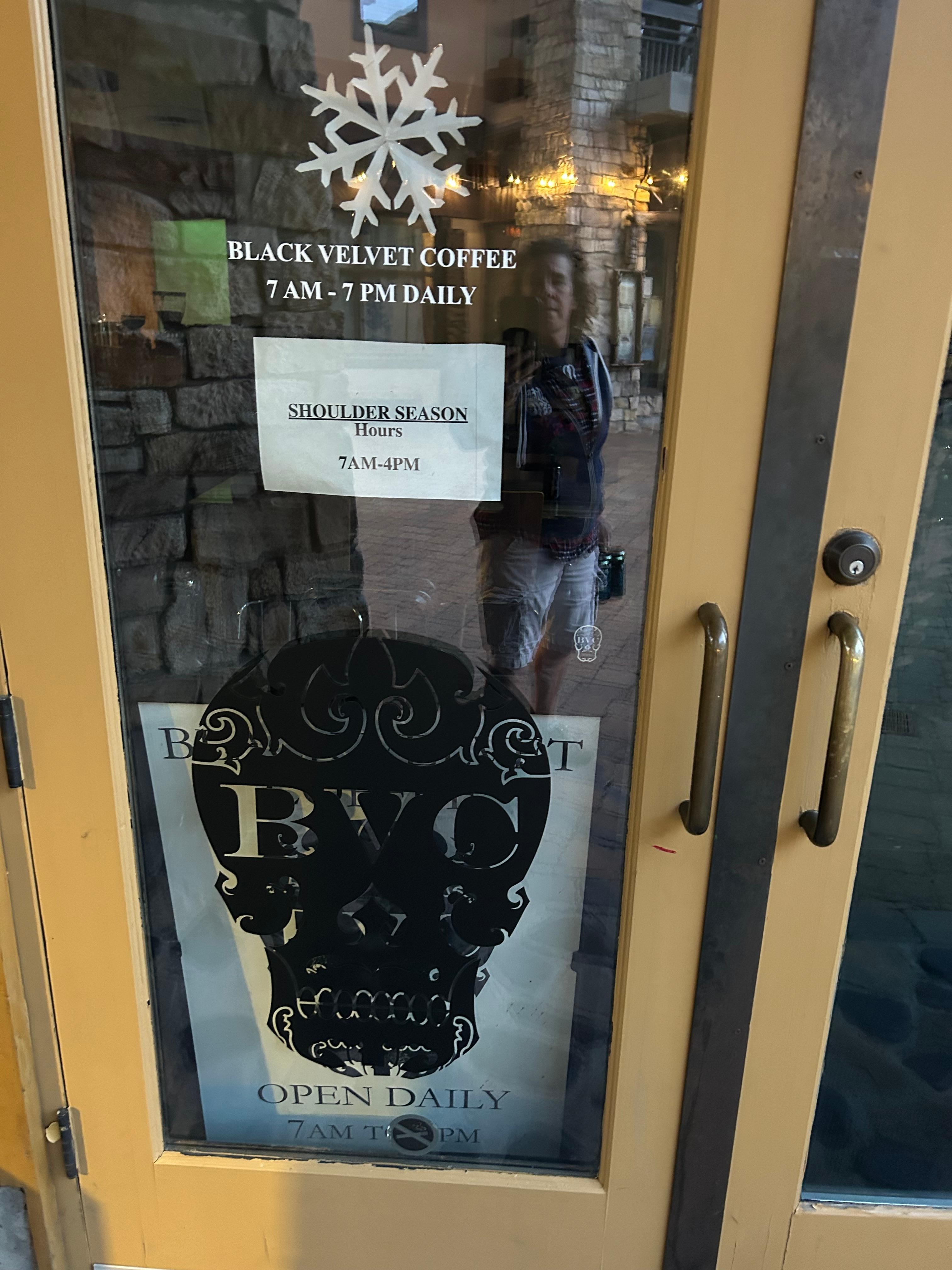 Black Velvet coffee just a short stroll from the condo. 