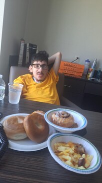Son enjoying