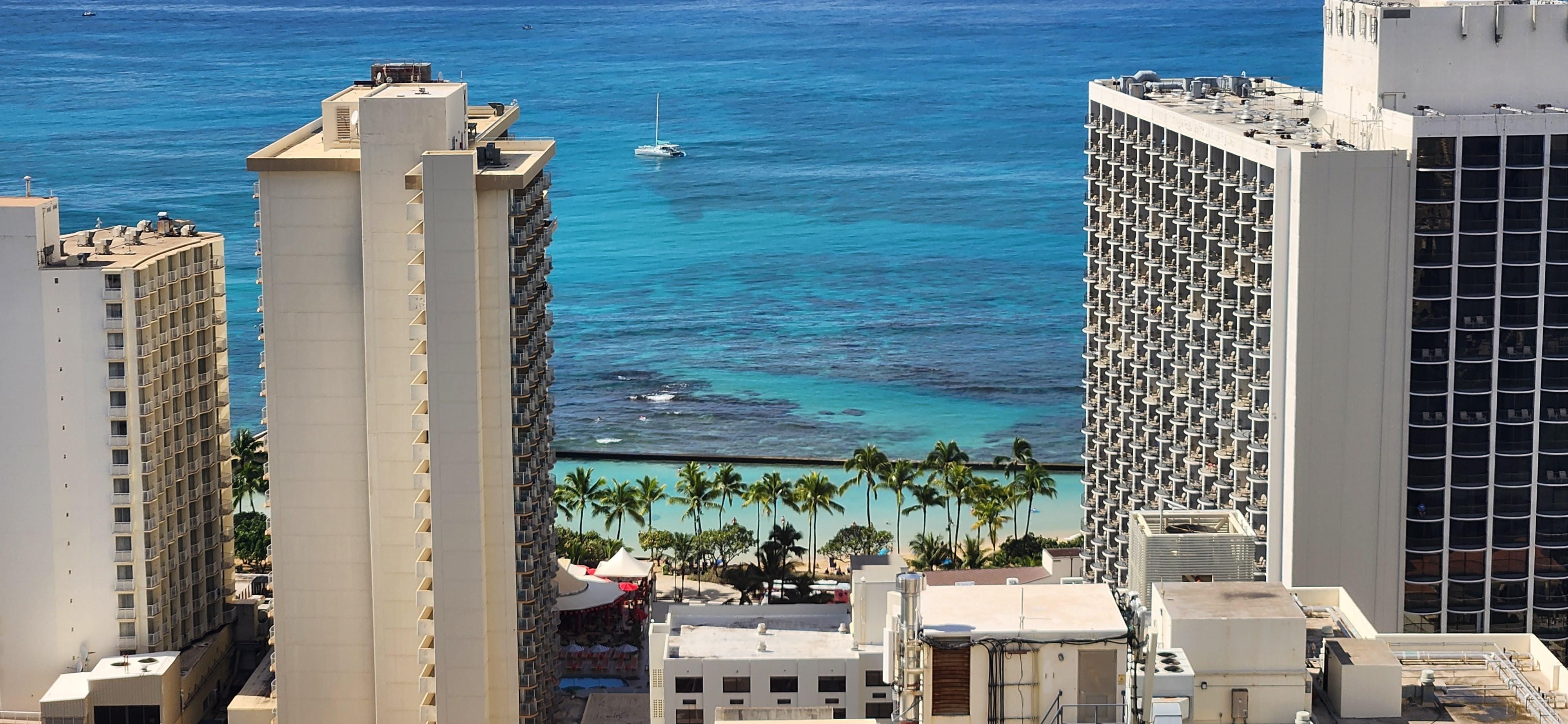 View from our 2bdroom suite ocean view room. You wont be disappointed. 37th floor.