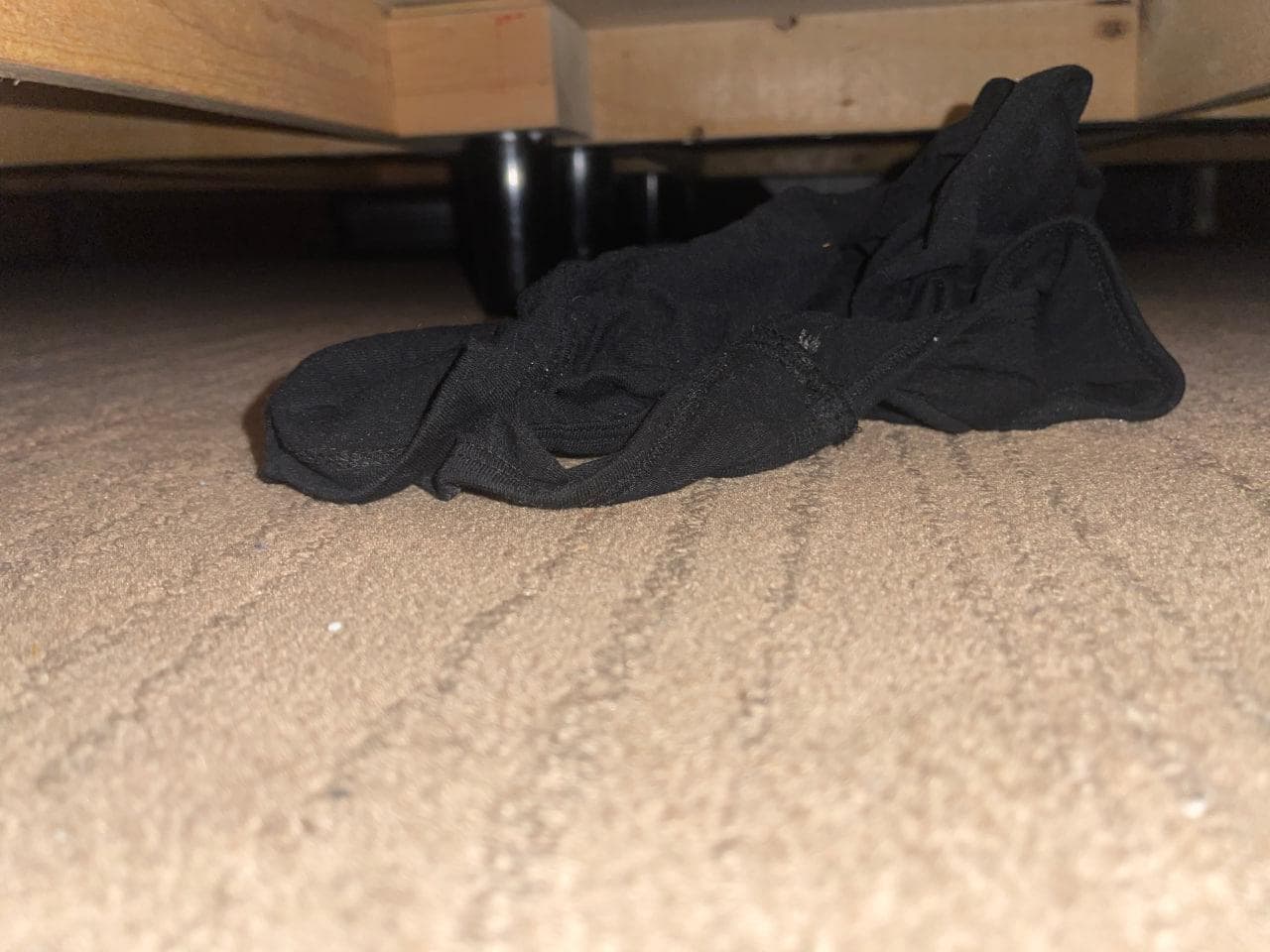  underwear left under the bed