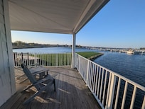 Downstairs corner room balcony