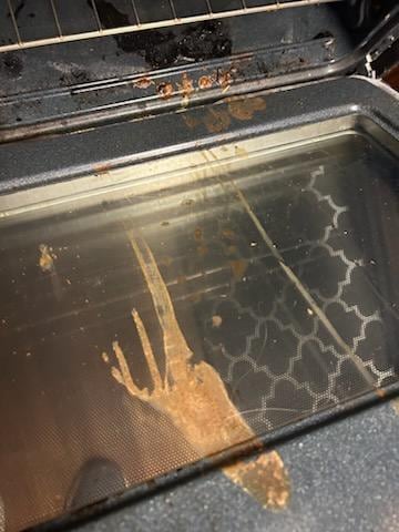 Inside of oven