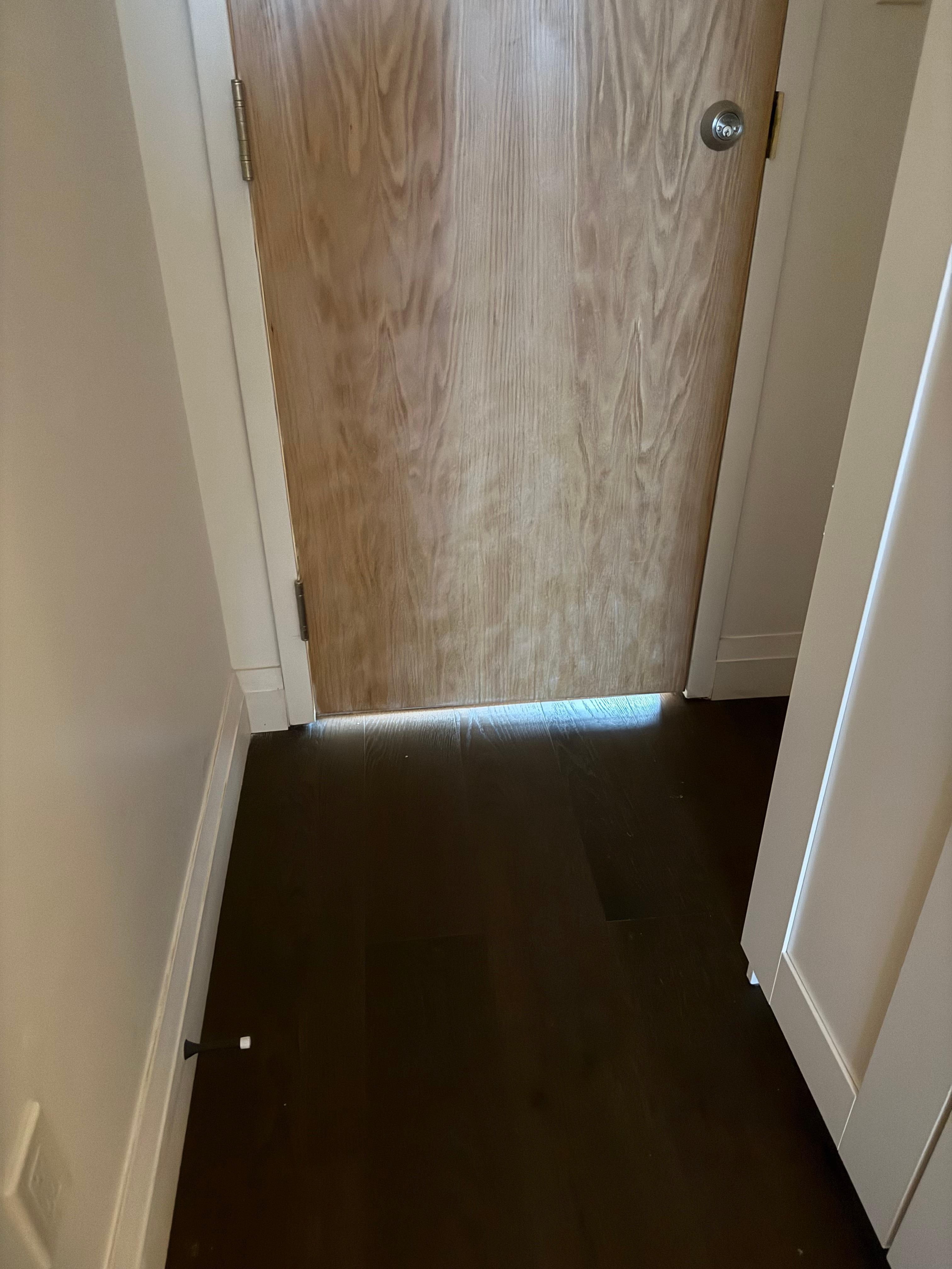 Locked door to back hallway/stairs