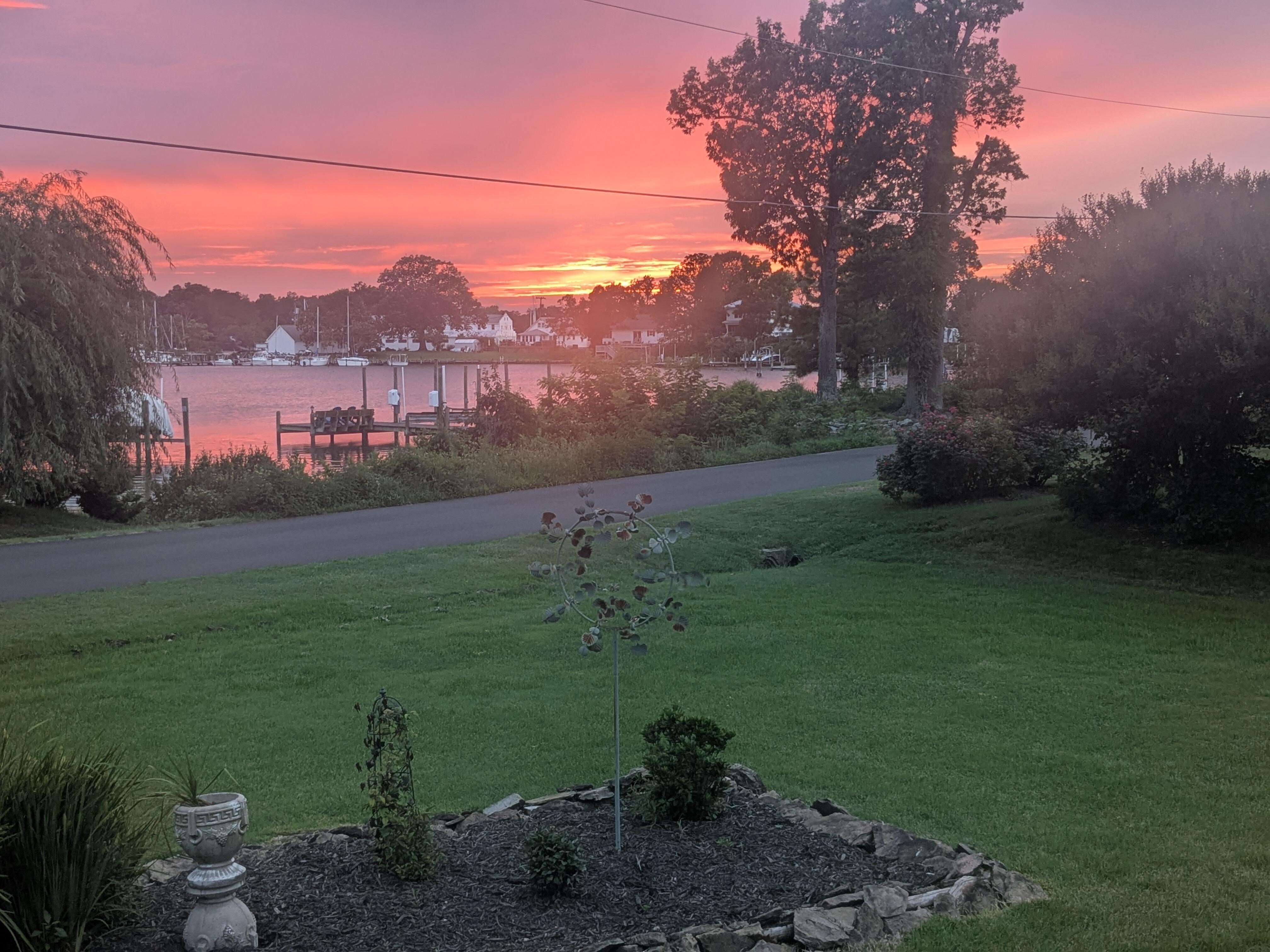 Front porch sunset