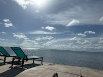 Place to sit and relax by the water and kayak if you wish.