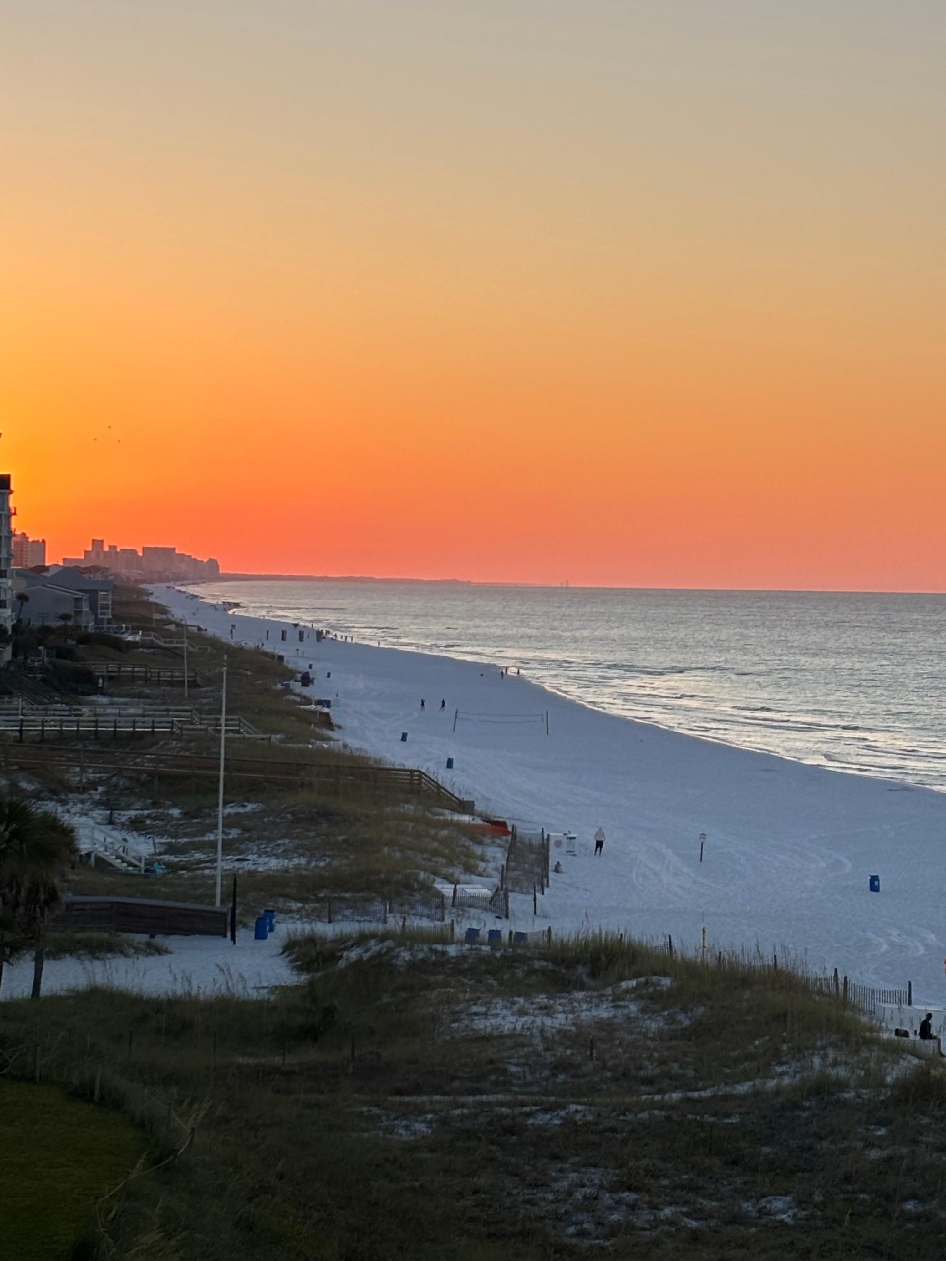 Sunrise from the balcony. 