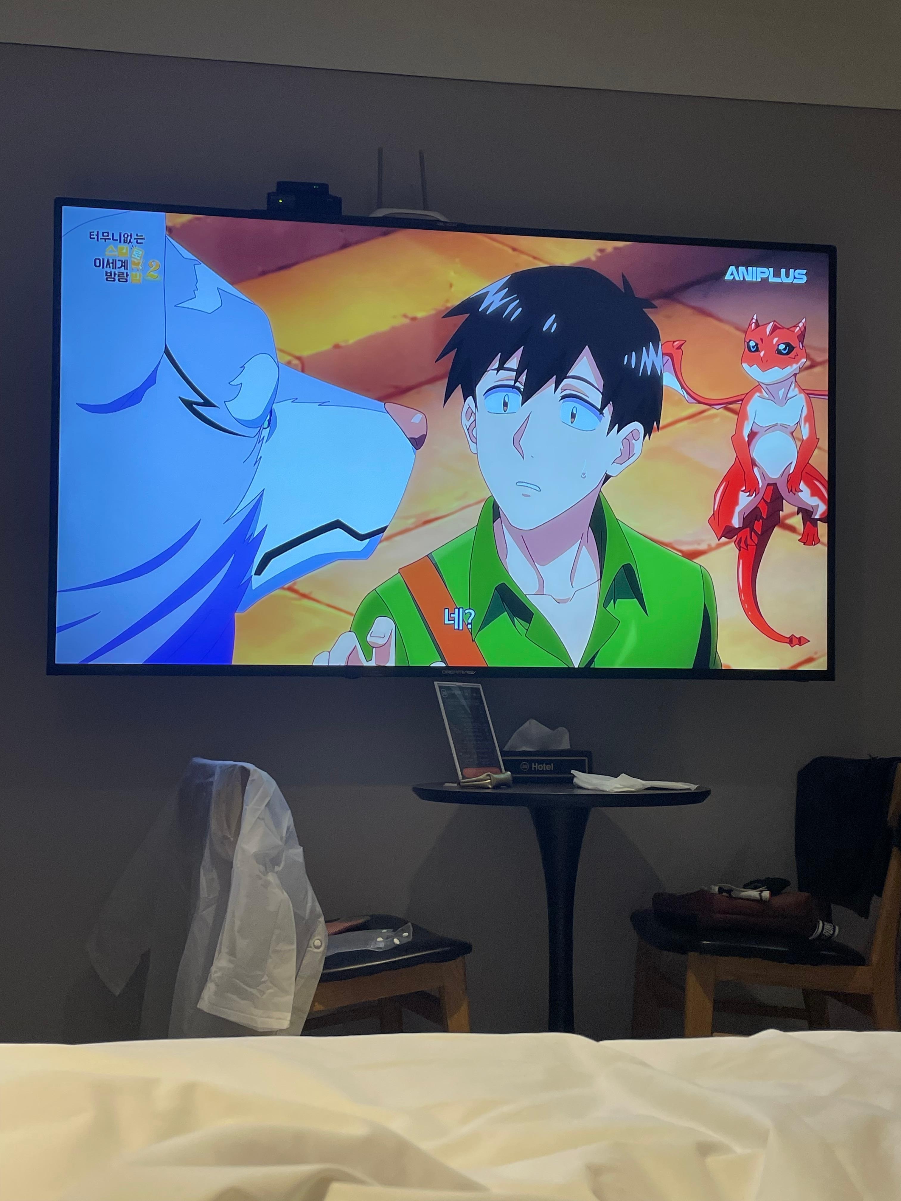 日本のアニメがたくさん流れていた