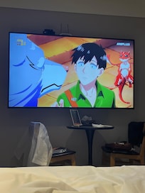 日本のアニメがたくさん流れていた