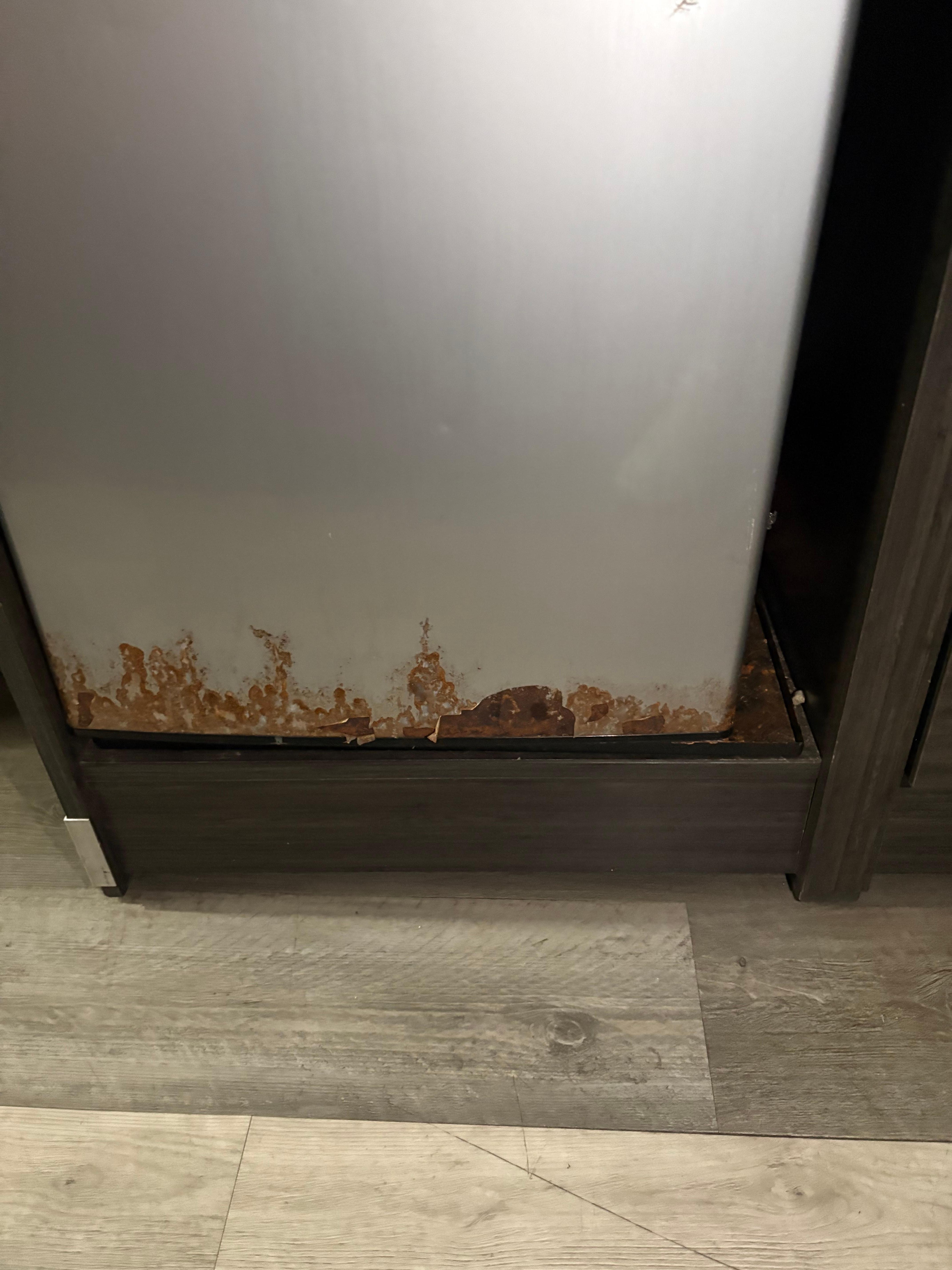 Rust at the bottom of fridge 