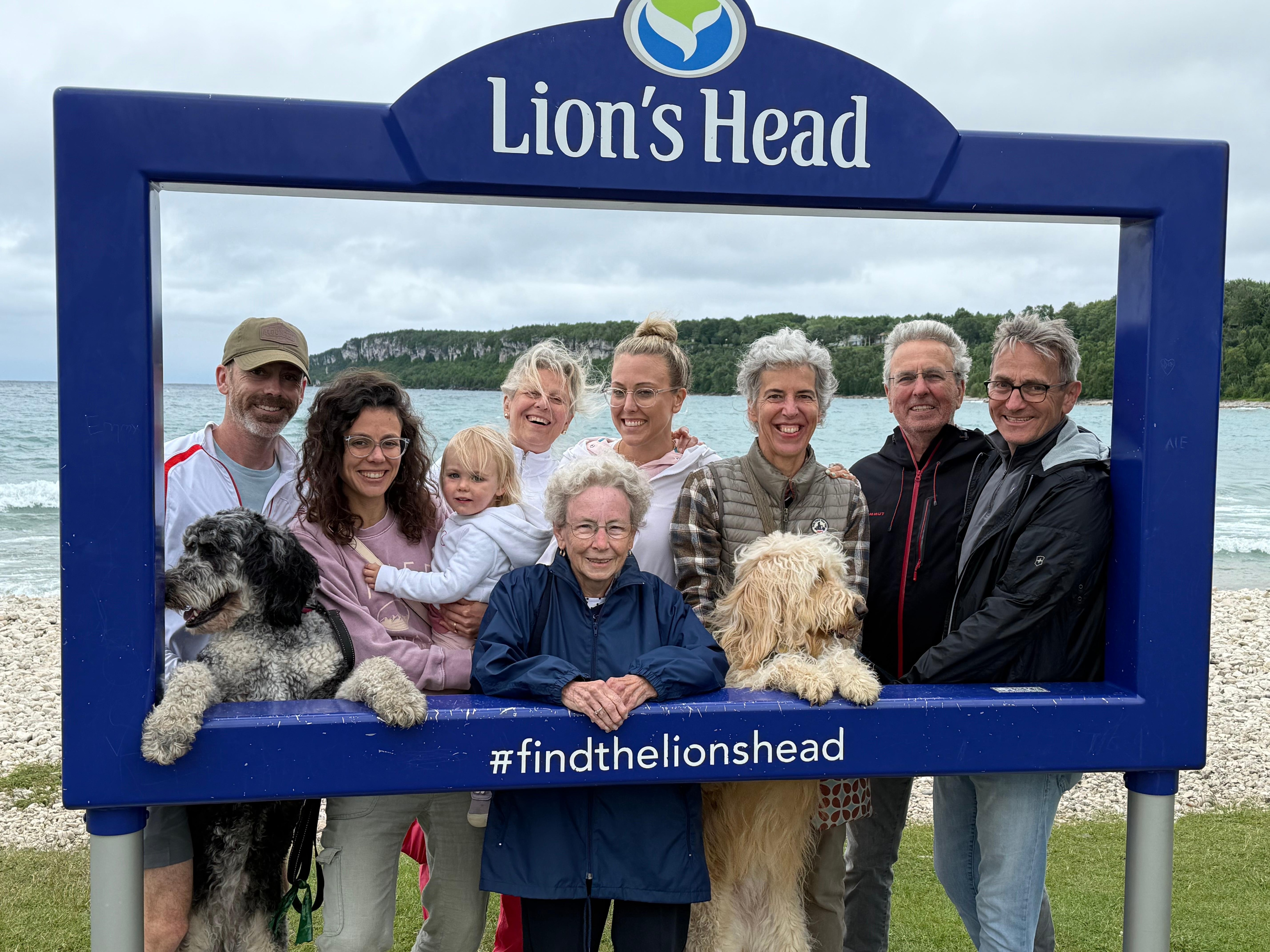 The crew minus one at Lion’s Head