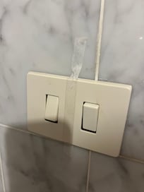 Taped on light plate