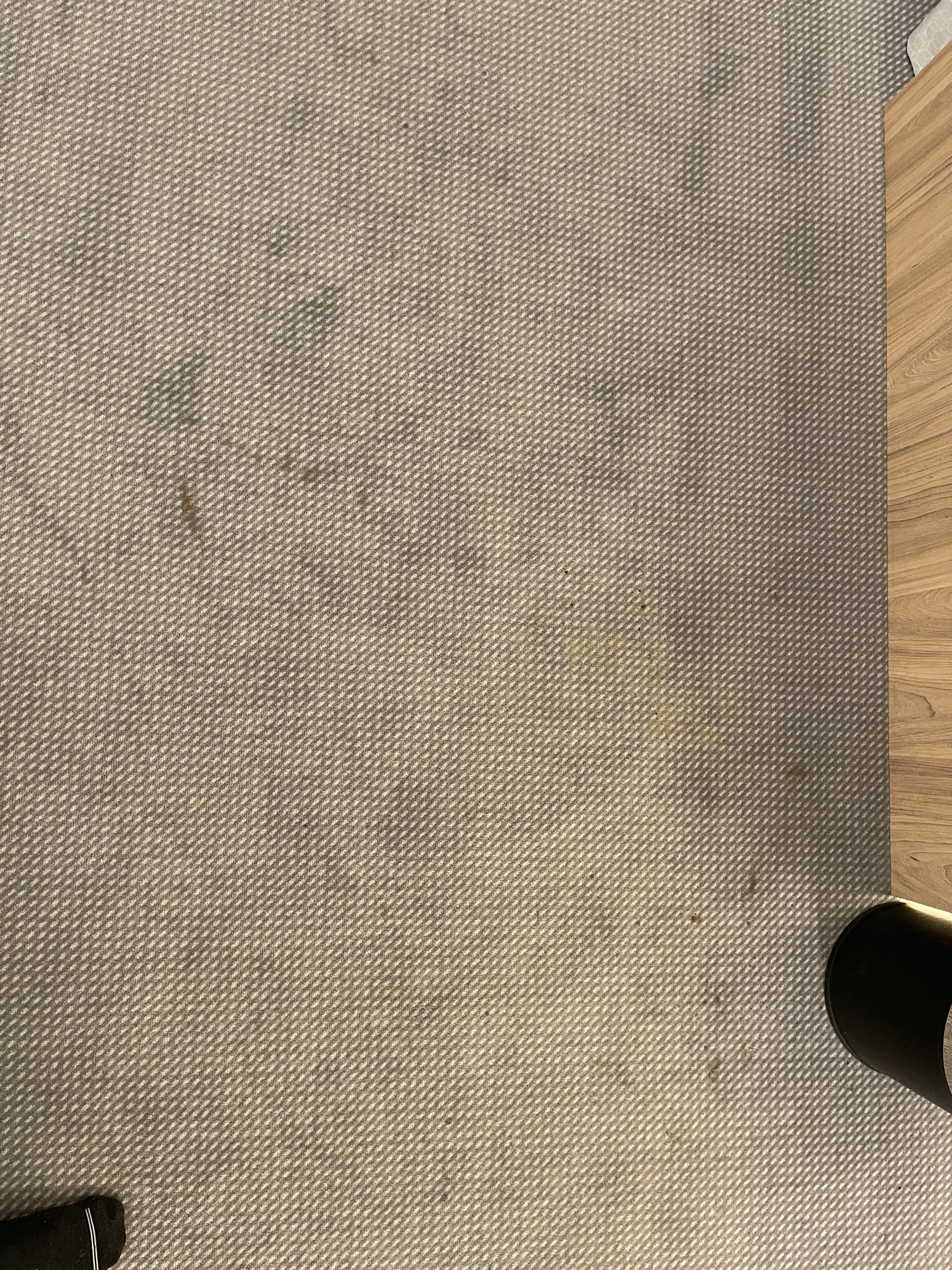 Verschmutzer Teppich im Zimmer 