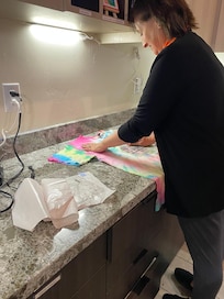 Our amazing staff member, Bridget, who walked us through the entire process