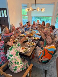 Dinner table--perfect for a celebratory dinner
