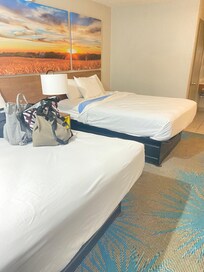 Room at walk-in
Looked alright. We did check for bed bugs. Everything looked good from the naked eye.
We did have a tv which ended up being a plus for us.