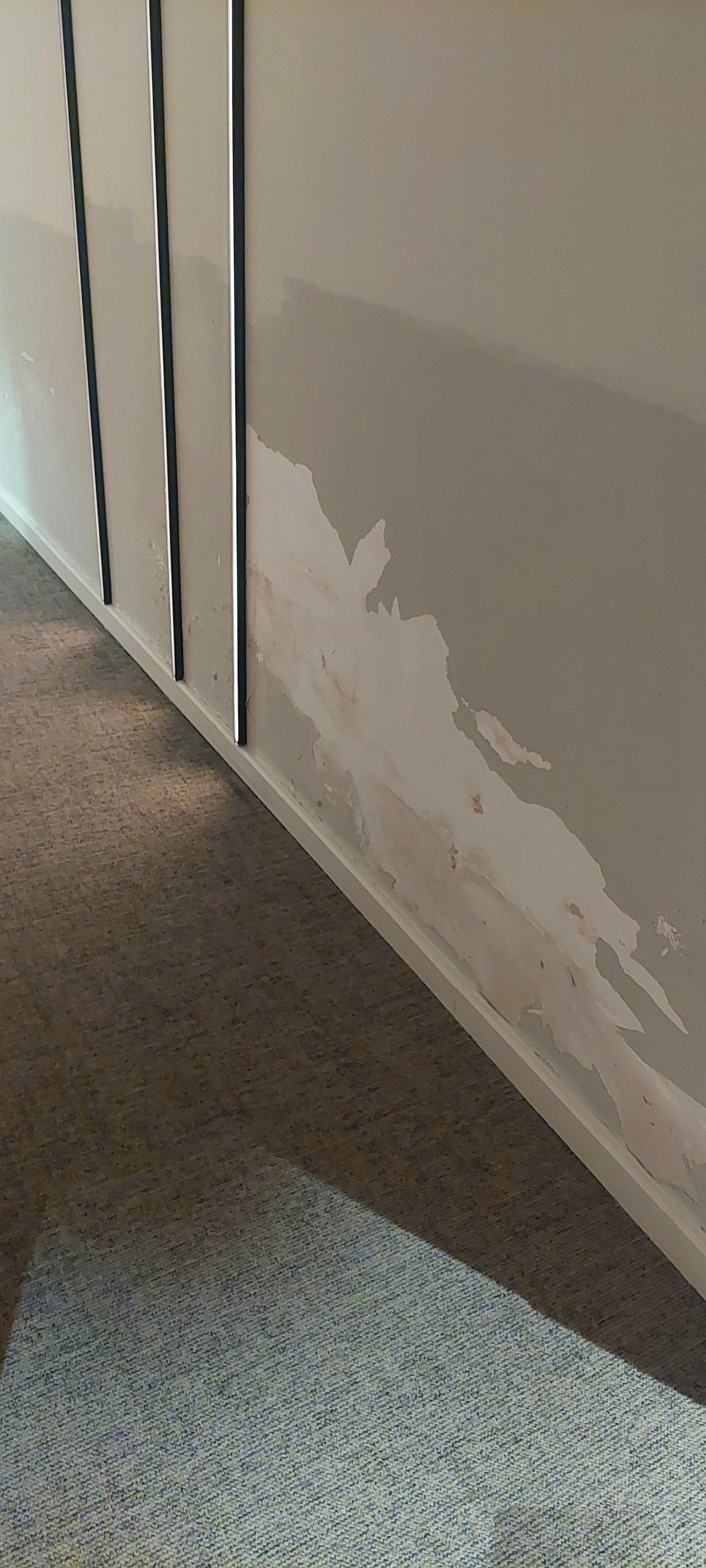 Couloir peinture abîmée 