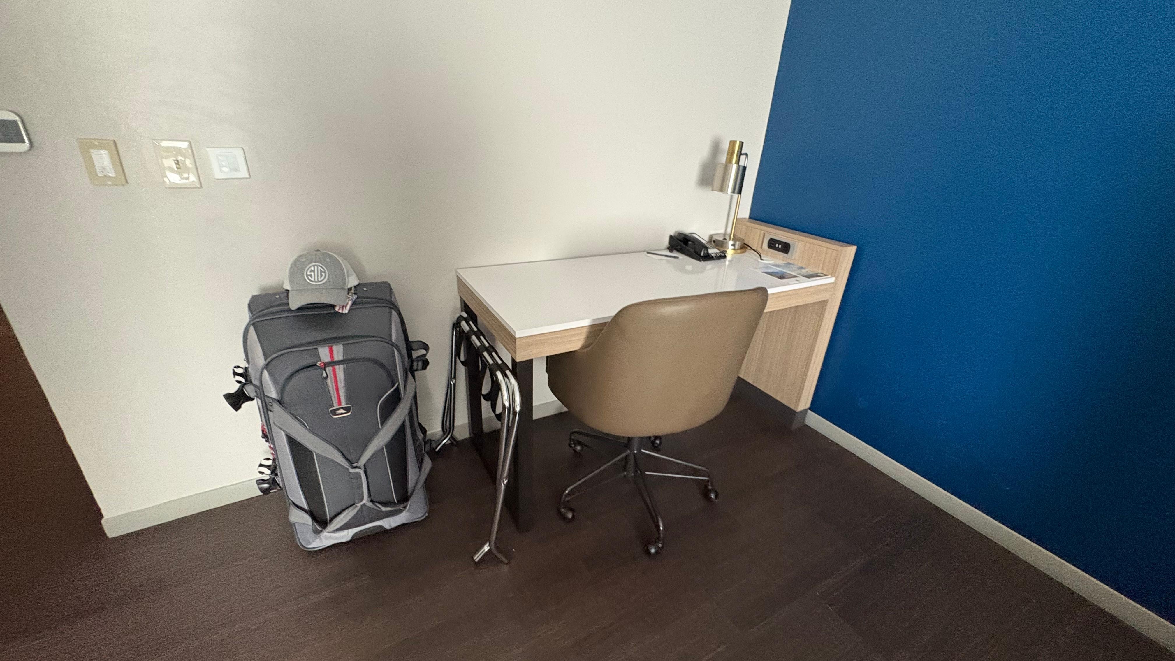 Lots of room almost like a small studio apartment.