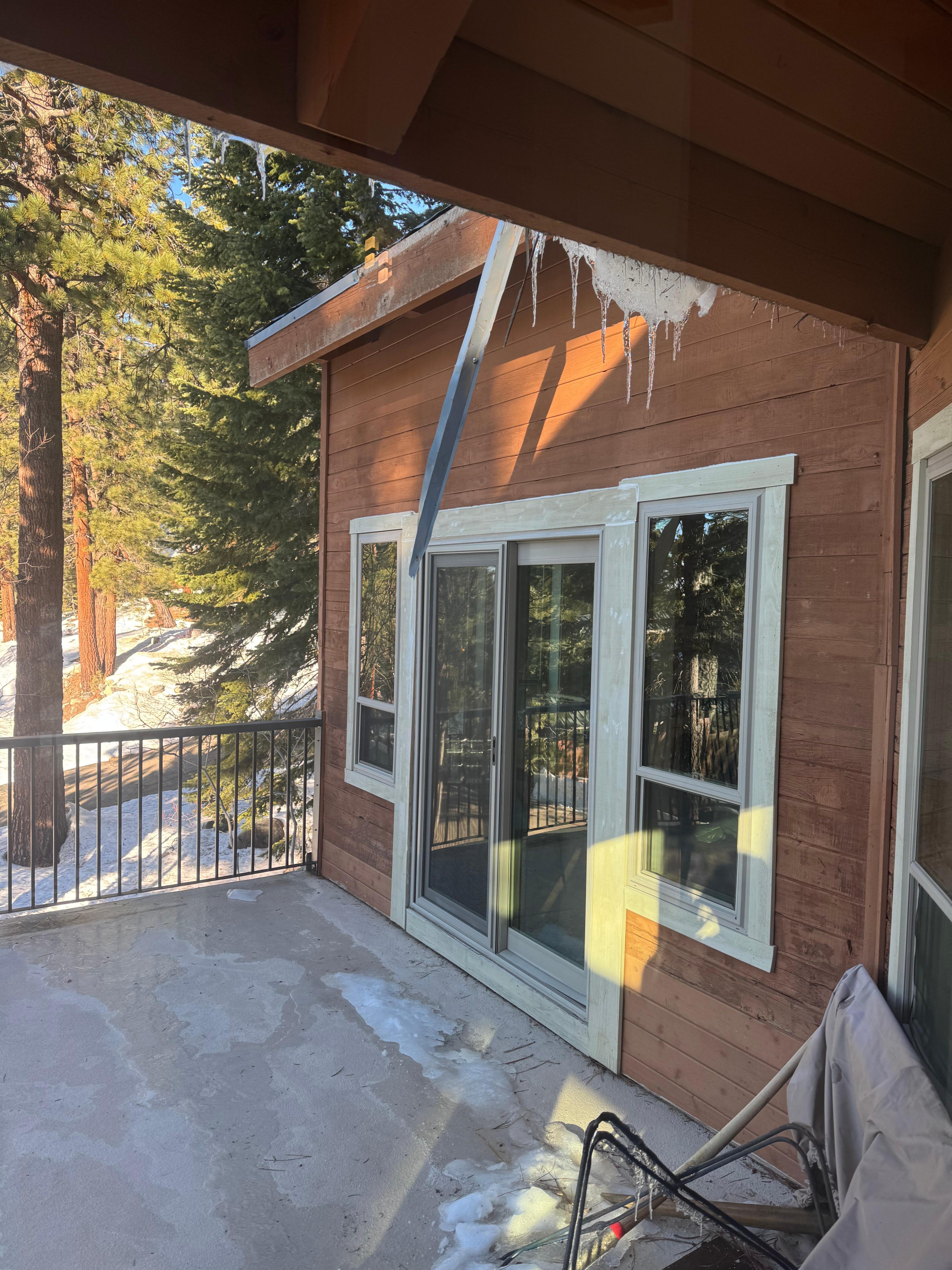 Metel hanging in doorway out to your deck (make sure to duck down so it doesn’t cut your face). 