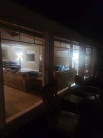 Looking in @ night from deck