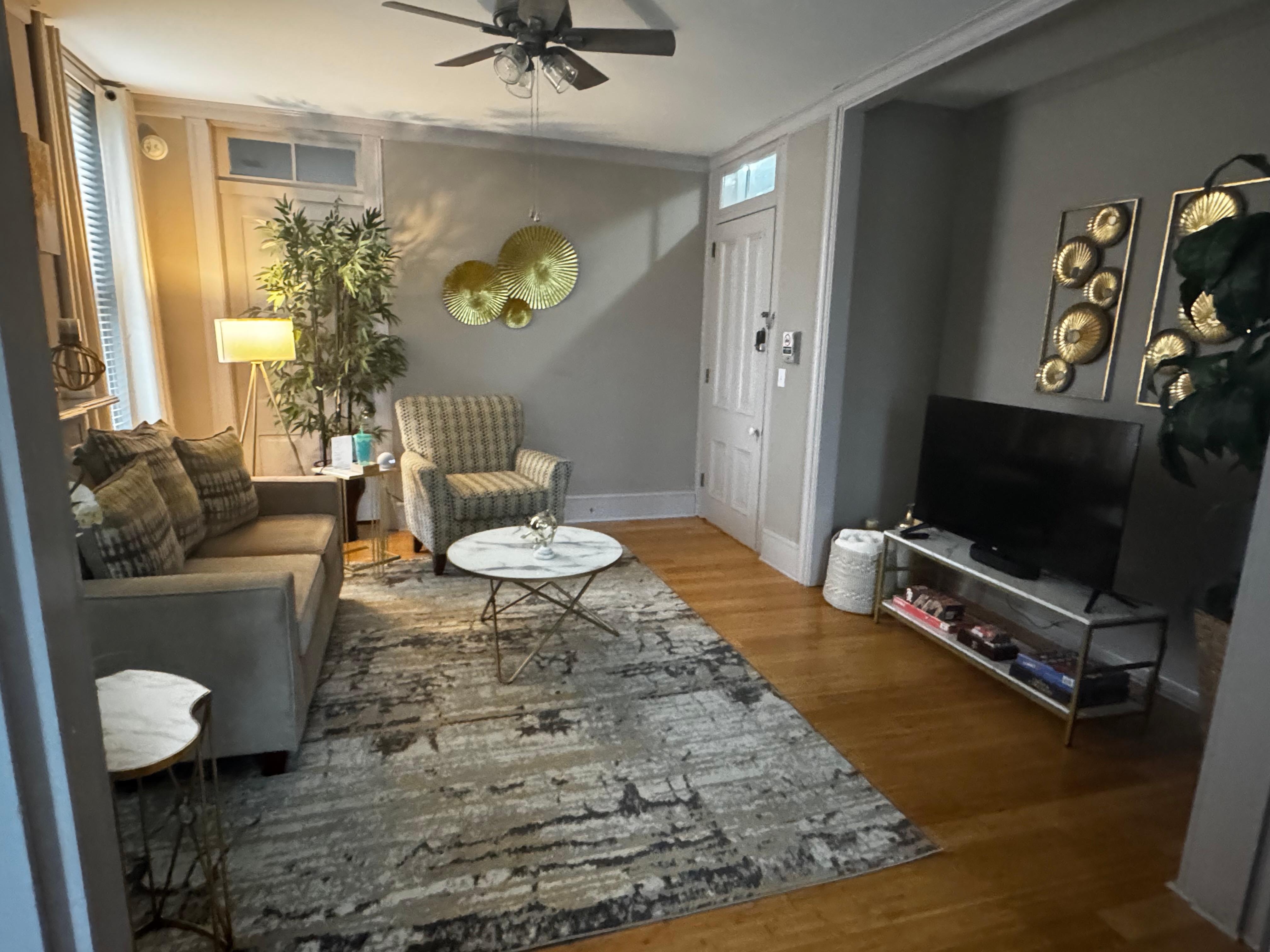 Beautiful & welcoming living room you walk into when entering. 