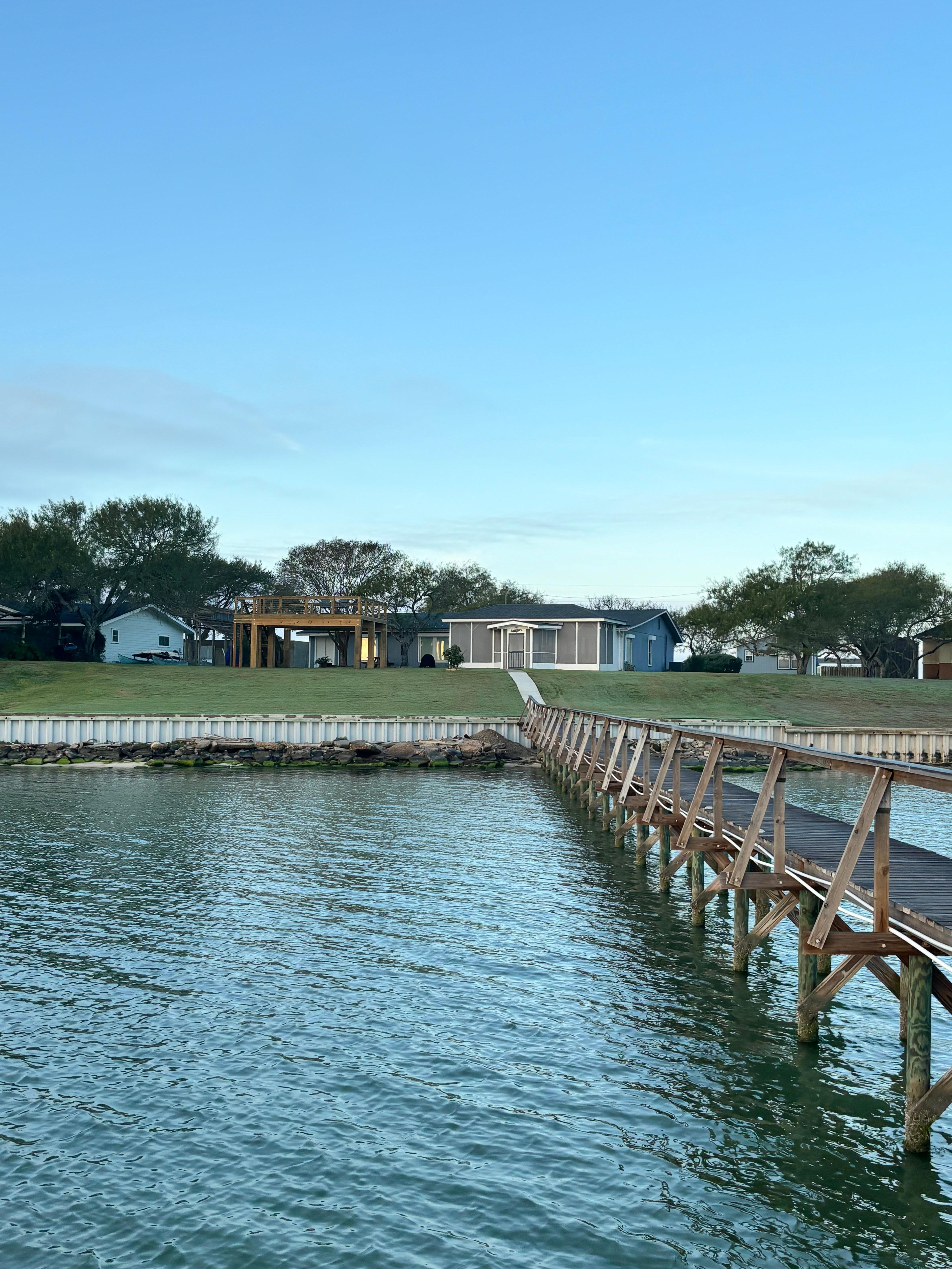 View looking back from the pier.