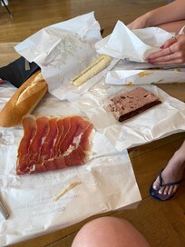 Picnic with items from local vendors.
