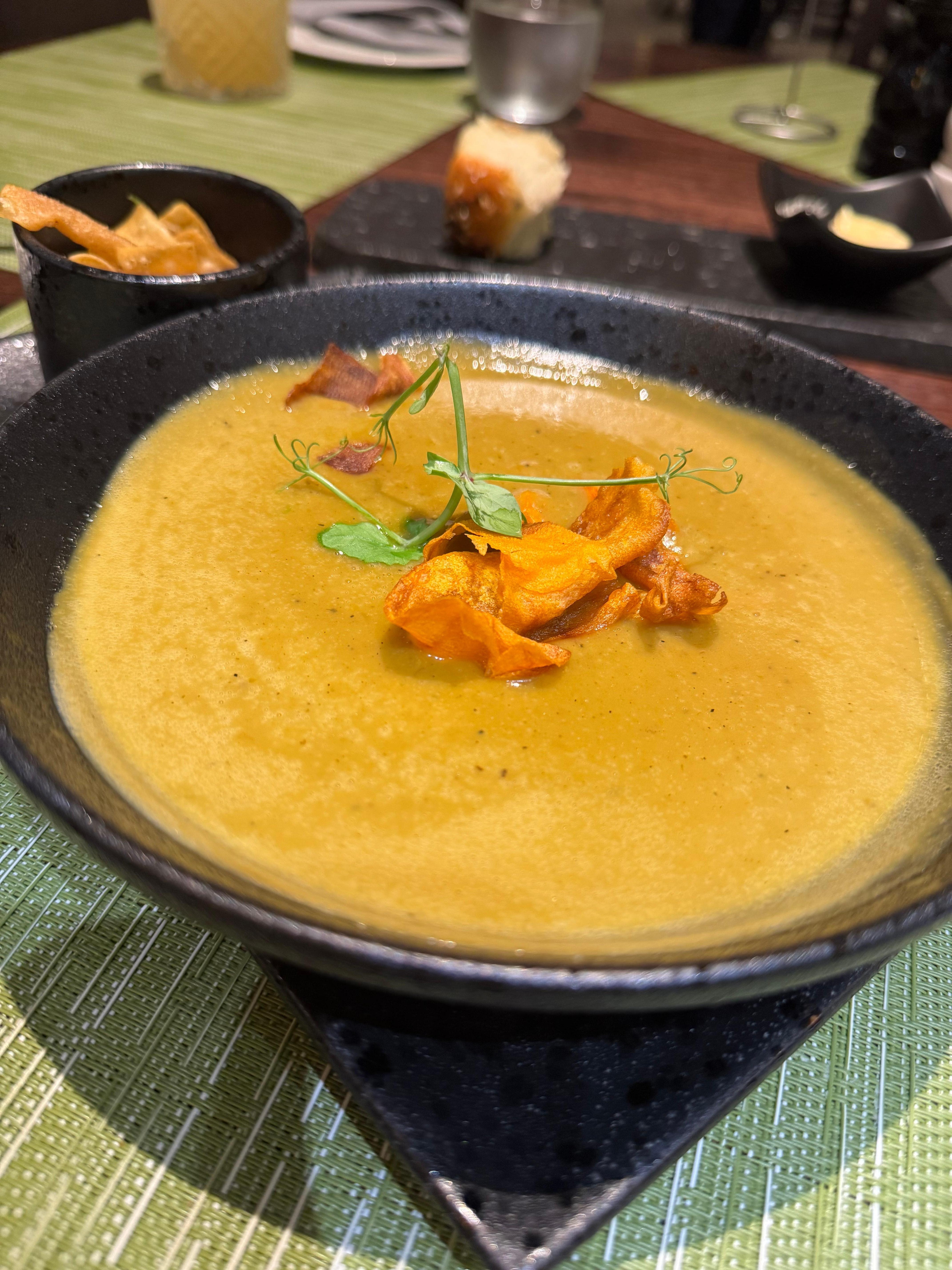 Their sweet potato and carrot soup - DELISH!  