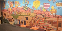 Cool wall mural at Tru Hilton